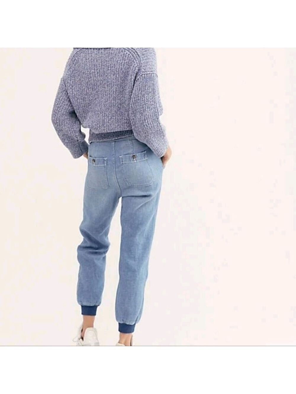 Free People We The Free Skye Relaxed Boyfriend Linen Jeans Size 29 - Picture 2 of 14